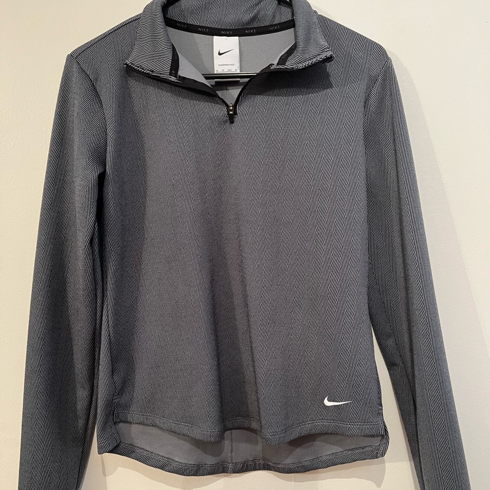 Nike Therma-Fit Gray Quarter-Zip Pullover XS